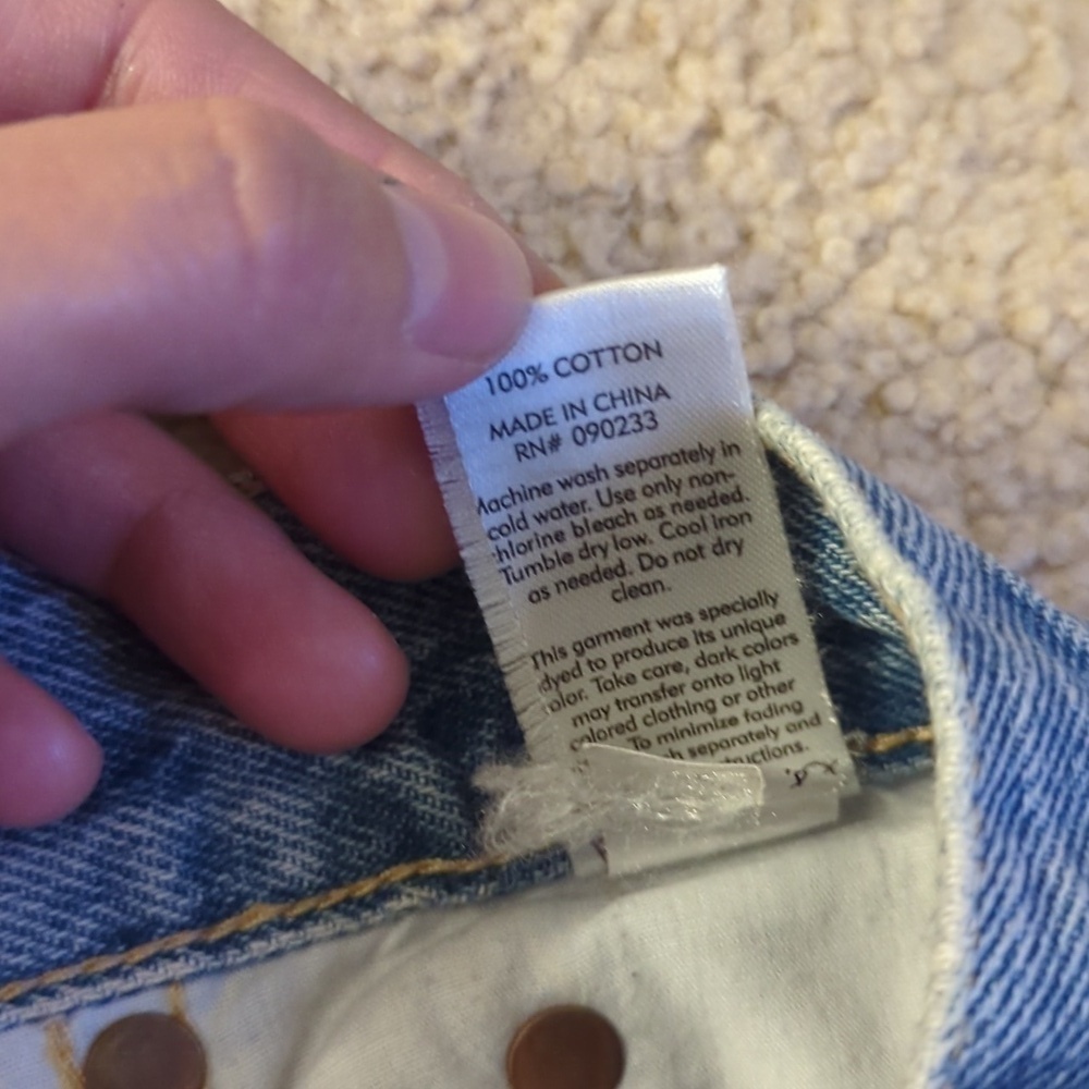 PacSun Ultra High Rise Slim Button Fly Light Wash Denim Jeans Size 24 - Picture 9 of 10